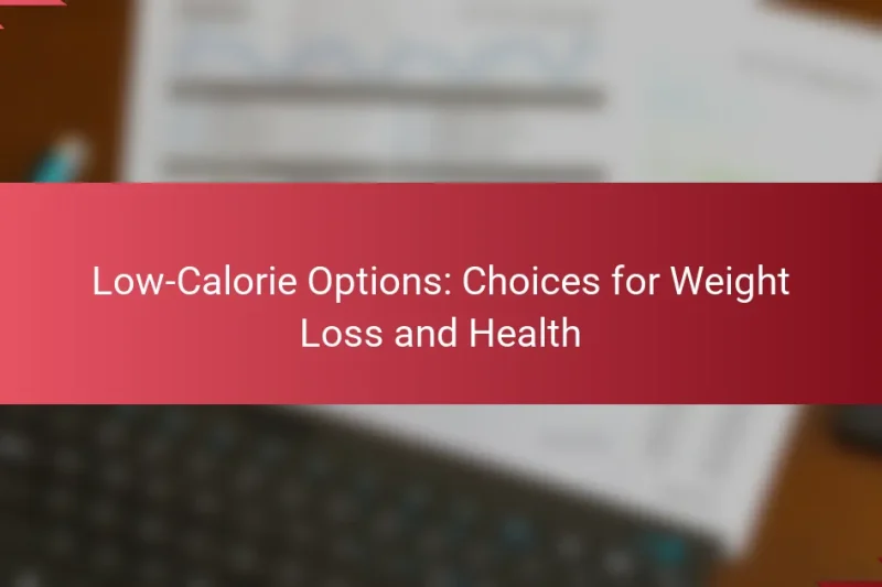 Low-Calorie Options: Choices for Weight Loss and Health
