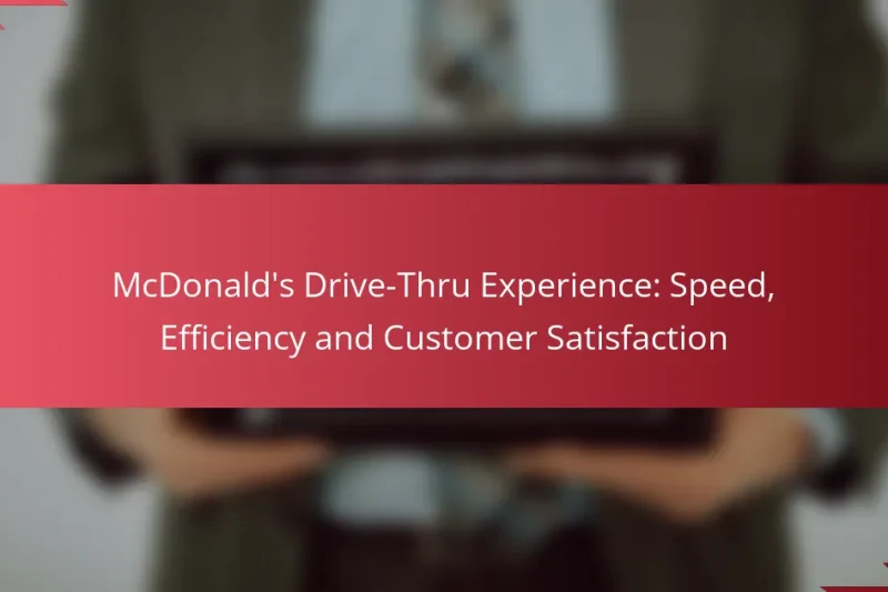 McDonald’s Drive-Thru Experience: Speed, Efficiency and Customer Satisfaction
