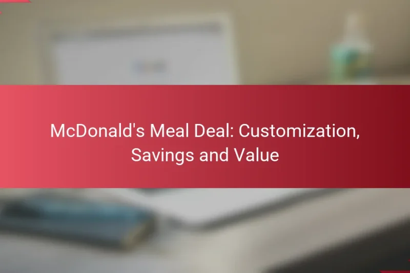 McDonald’s Meal Deal: Customization, Savings and Value