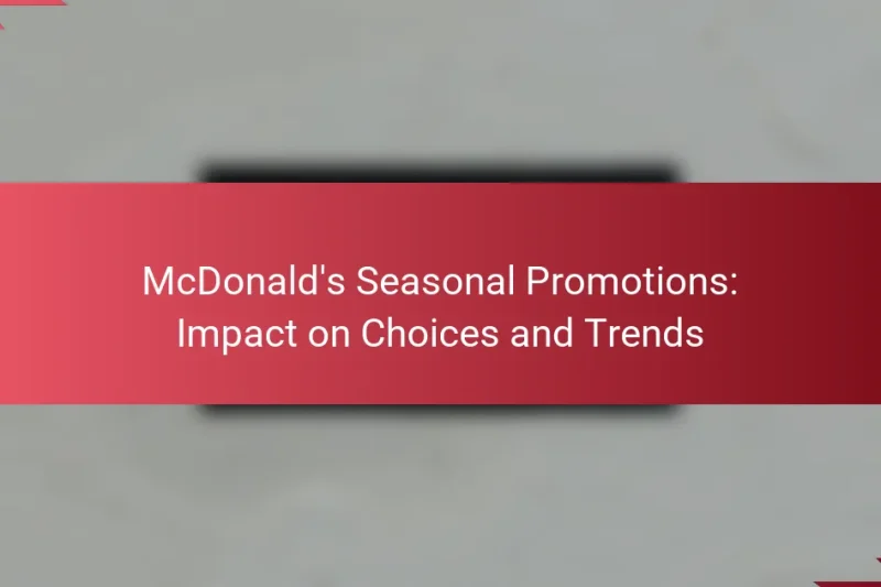 McDonald’s Seasonal Promotions: Impact on Choices and Trends