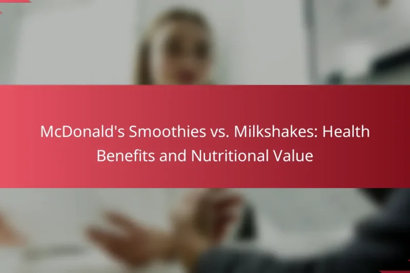 McDonald’s Smoothies vs. Milkshakes: Health Benefits and Nutritional Value