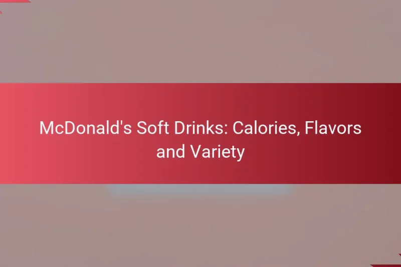 McDonald’s Soft Drinks: Calories, Flavors and Variety