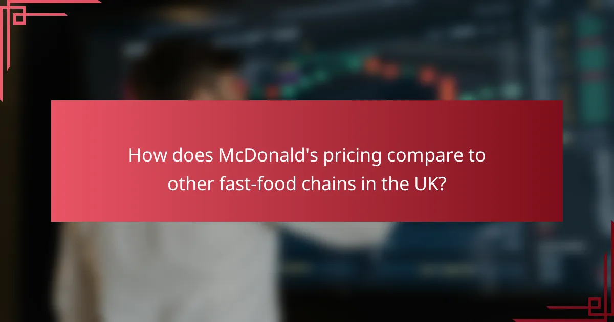 How does McDonald's pricing compare to other fast-food chains in the UK?