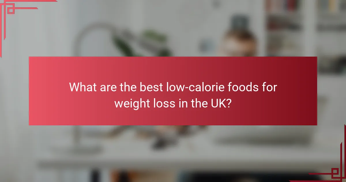 What are the best low-calorie foods for weight loss in the UK?